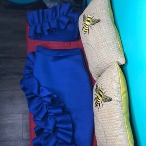 FASHIONNOVA BLUE RUFFLE SET